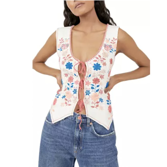 Free People In Bloom Tank Ivory Combo - Picture 7 of 9